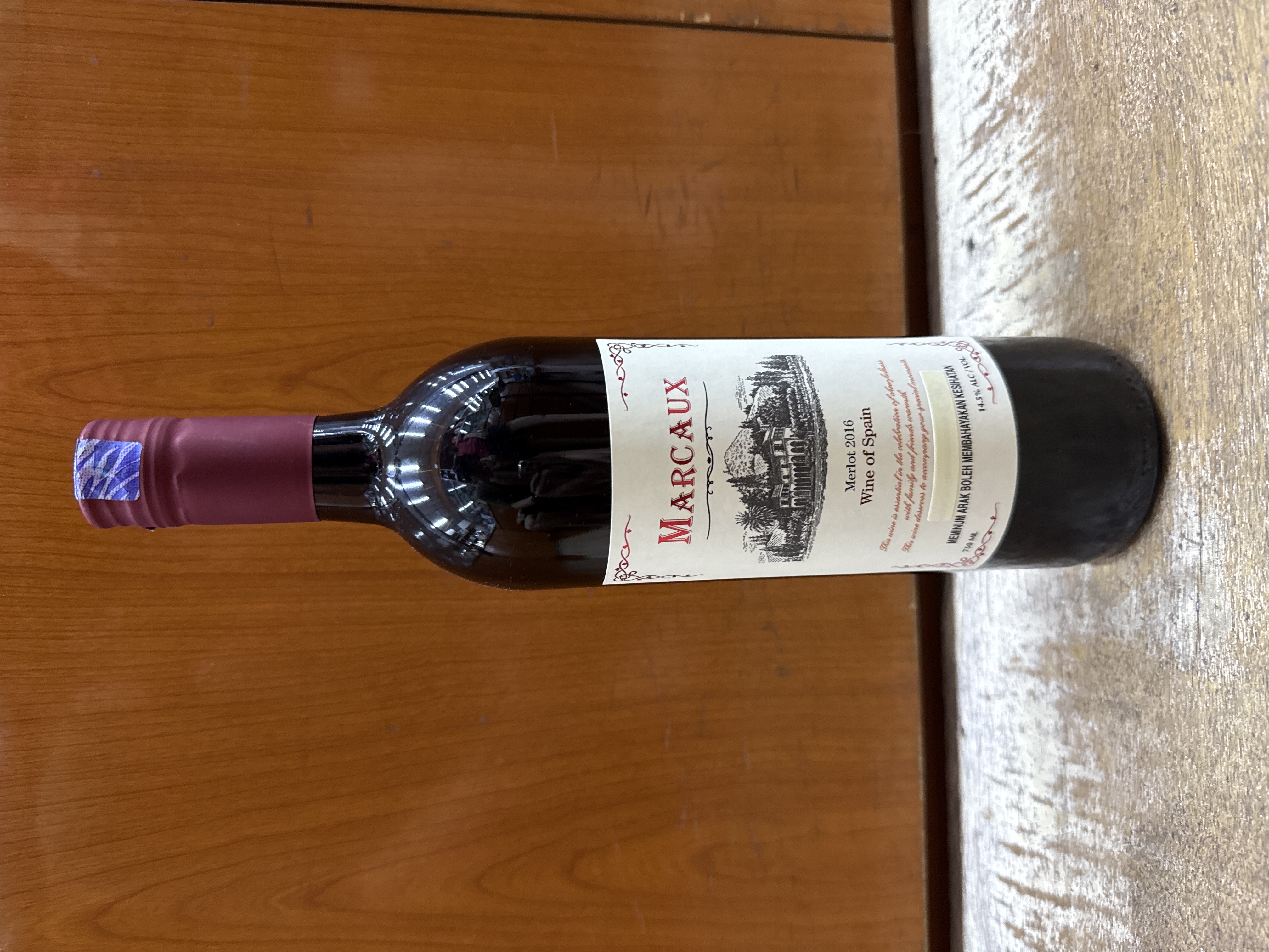 Marcaux Merlot 2016